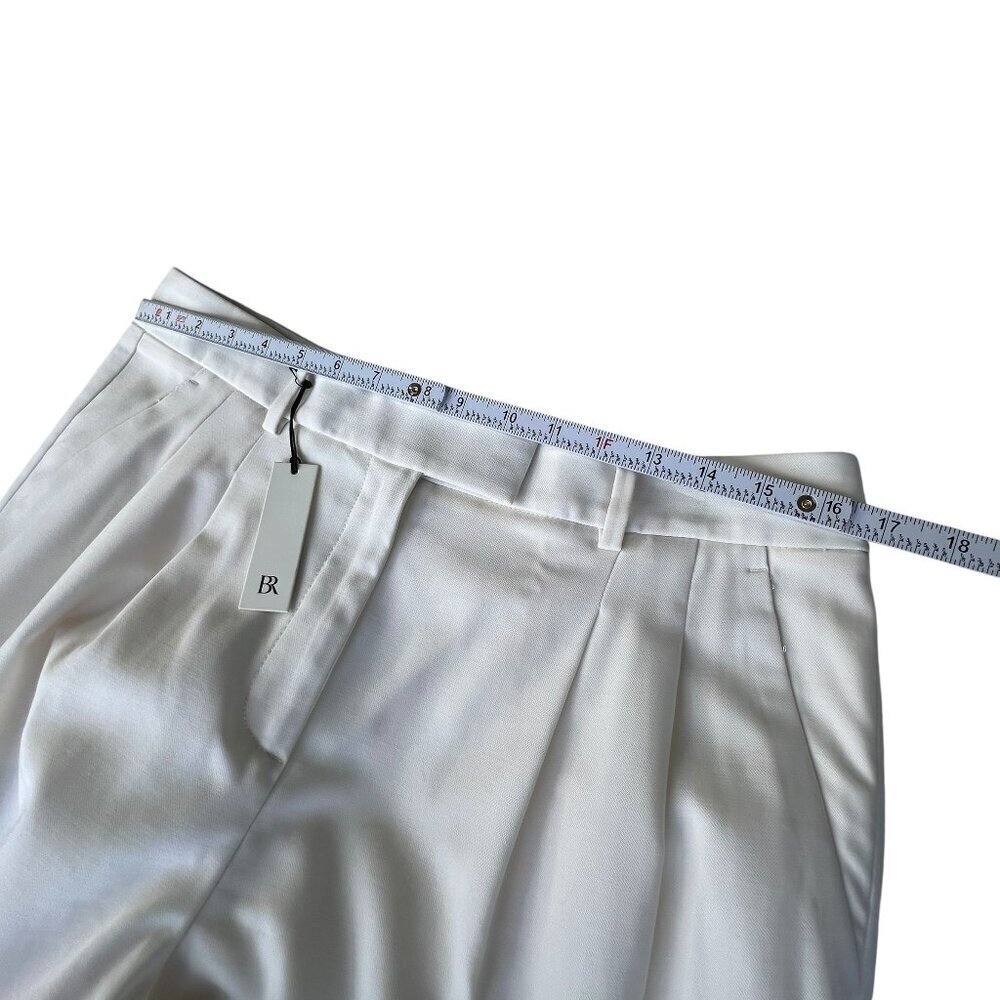 Banana Republic Off-White Barathea Italian Wool Tapered Pant Size 12 Long - Picture 2 of 16